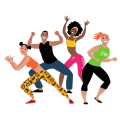 Aerobics class logo of anjyog